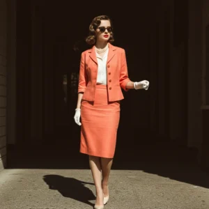 a stylish woman in a 1950s outfit