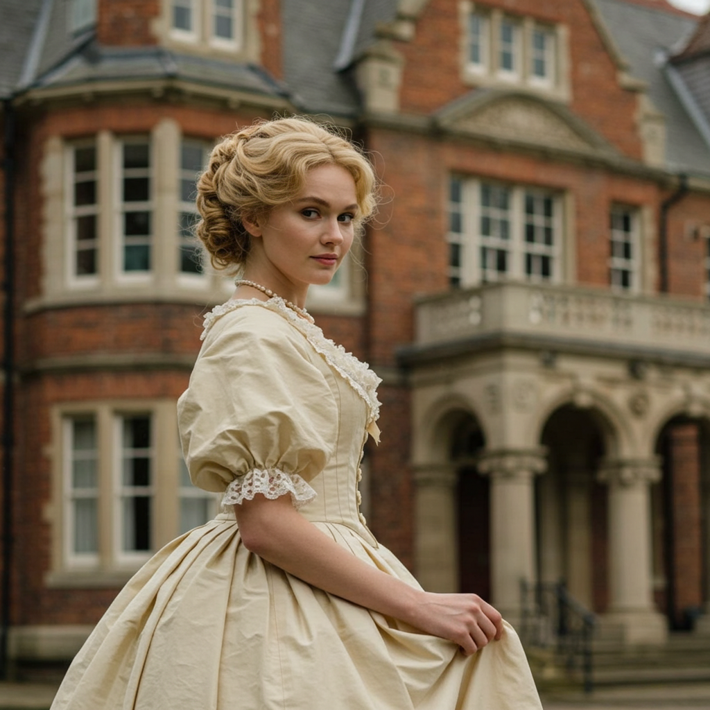 victorian era blonde lady