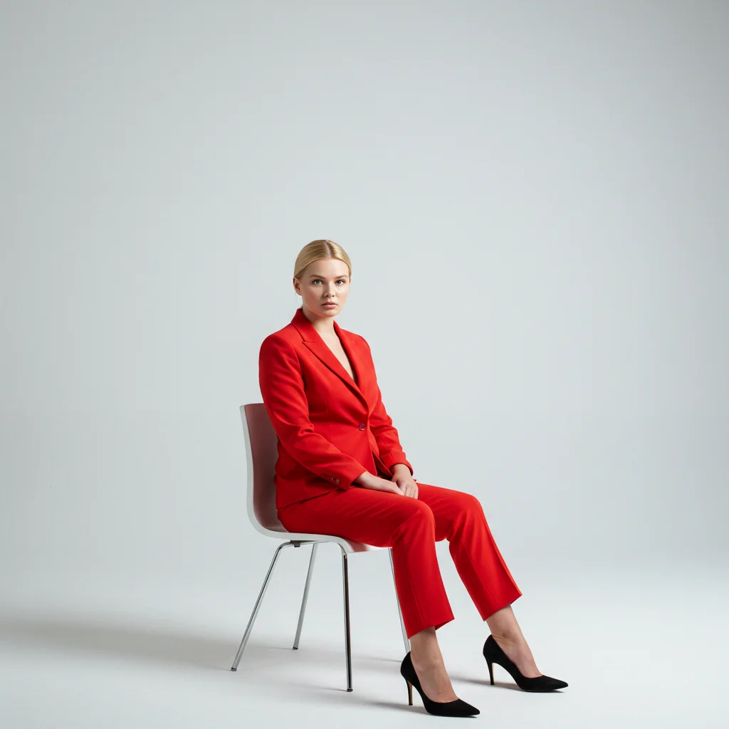 busineswoman in a red suit